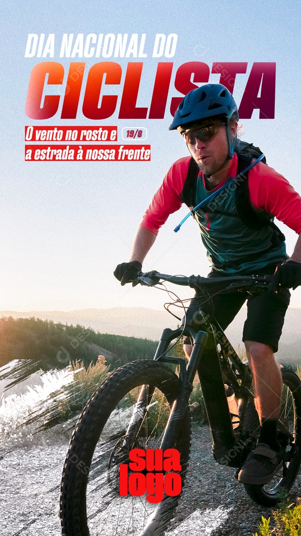 Story Dia Nacional do Ciclista Flyer Social Media PSD