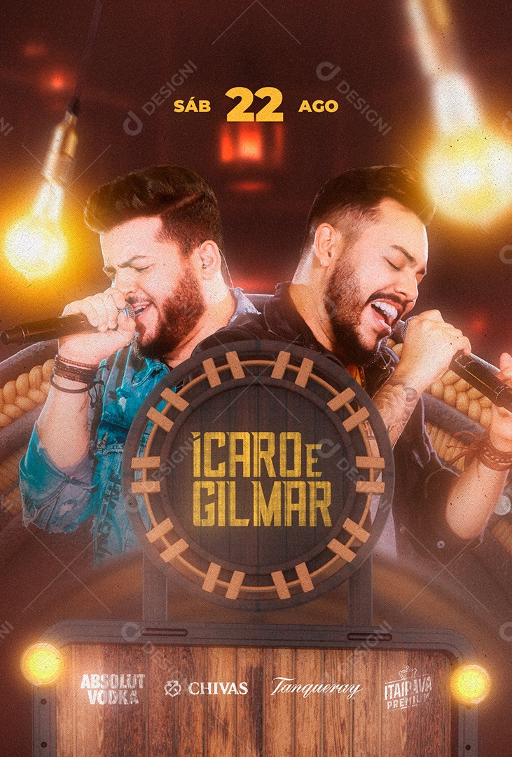 Flyer Ícaro e Gilmar Social Media PSD Editável