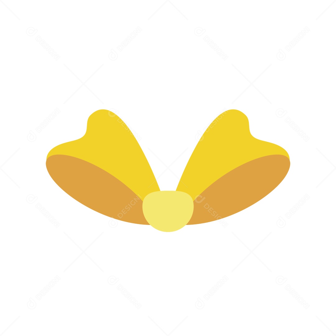 Gravata Borboleta Amarela Ilustração Vetor EPS