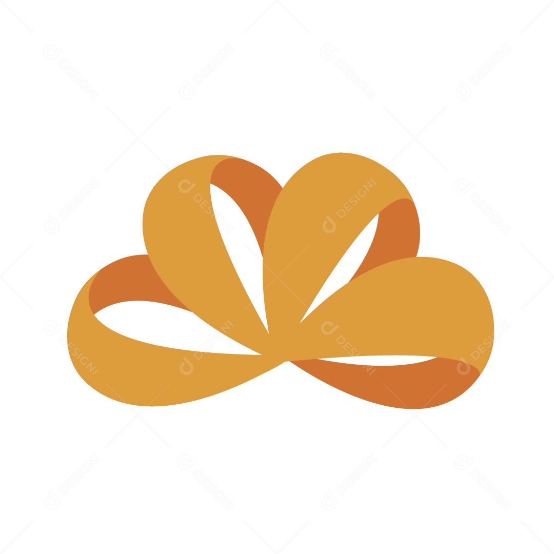 Laço Laranja Ilustração Vetor EPS