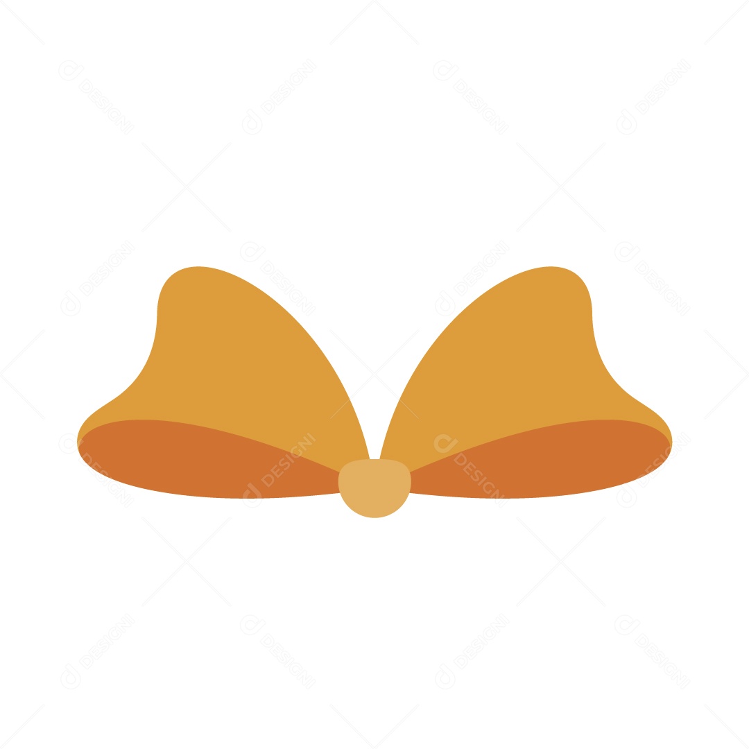 Gravata Borboleta Laranja Ilustração Vetor EPS