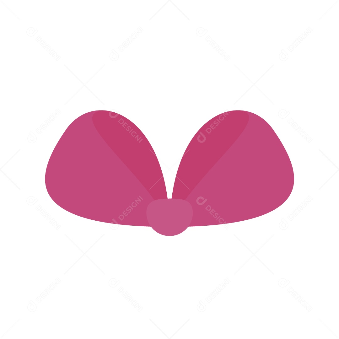 Gravata Borboleta Rosa Ilustração Vetor EPS