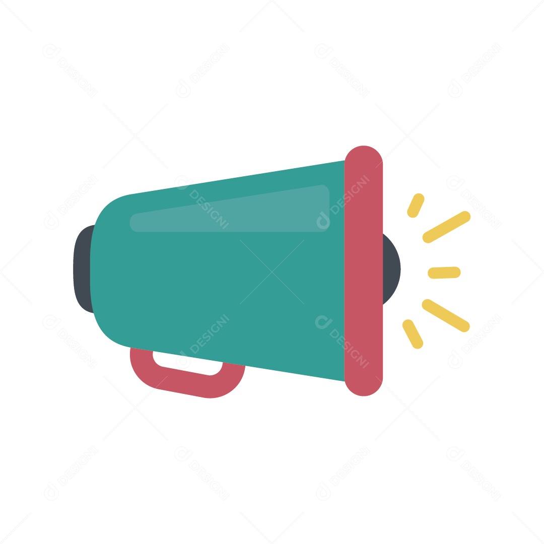 Megafone Verde e Vermelho Ilustração Vetor EPS