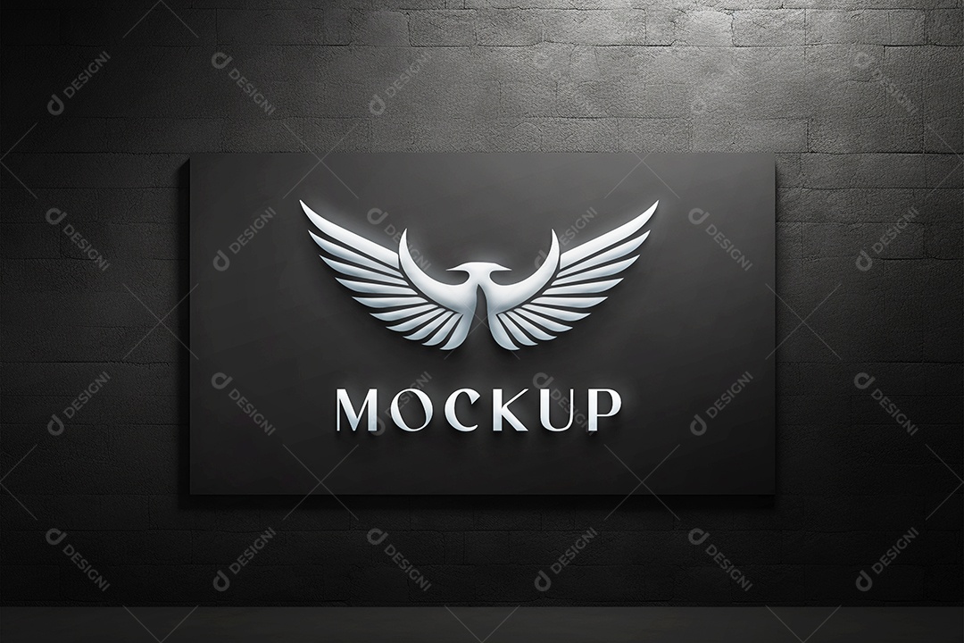Mockup Logo Águia Para Composição PSD