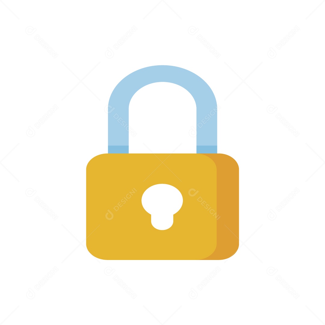 Ilustração Cadeado Trancado Vetor EPS