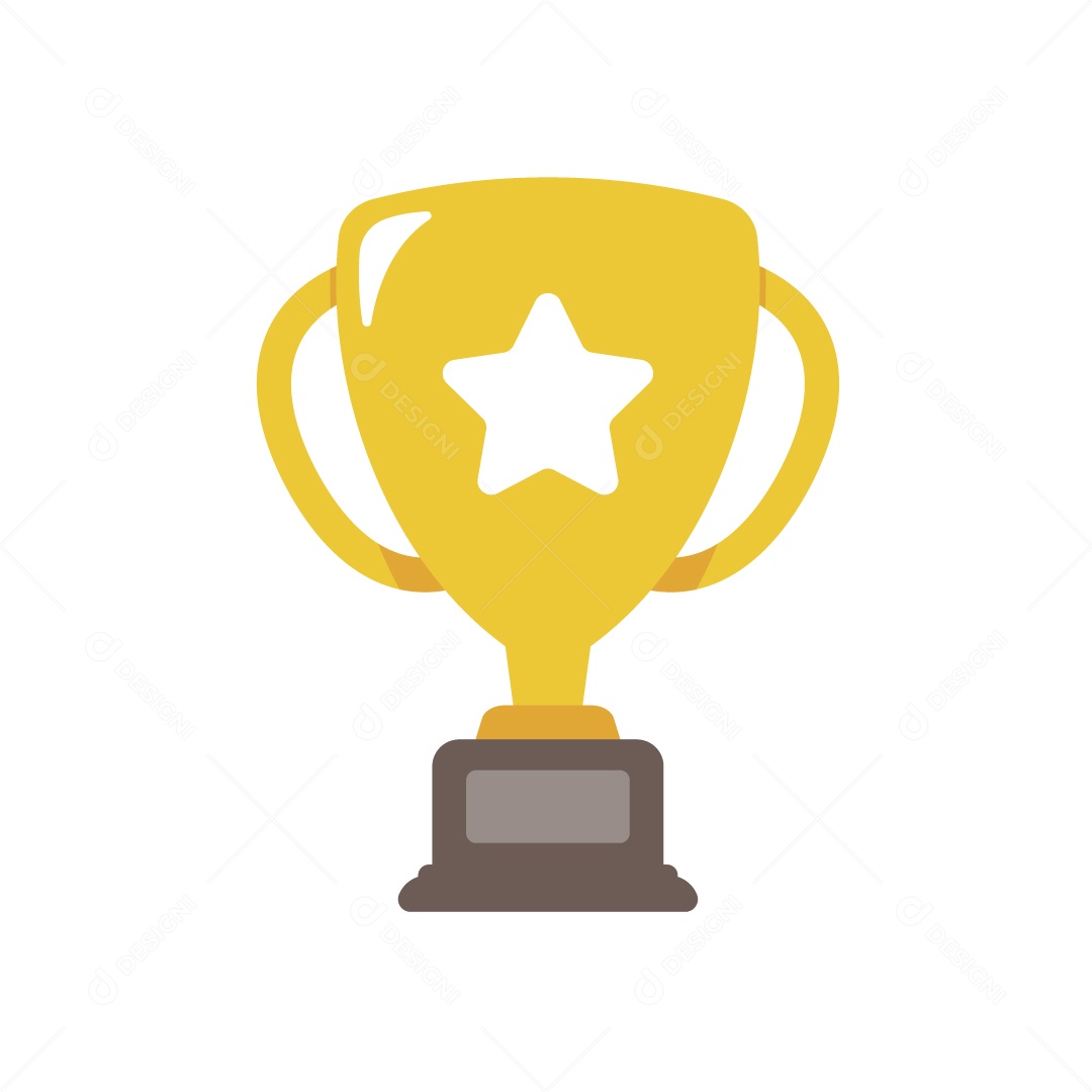 Troféu Dourado para o Vencedor Ilustração Vetor EPS