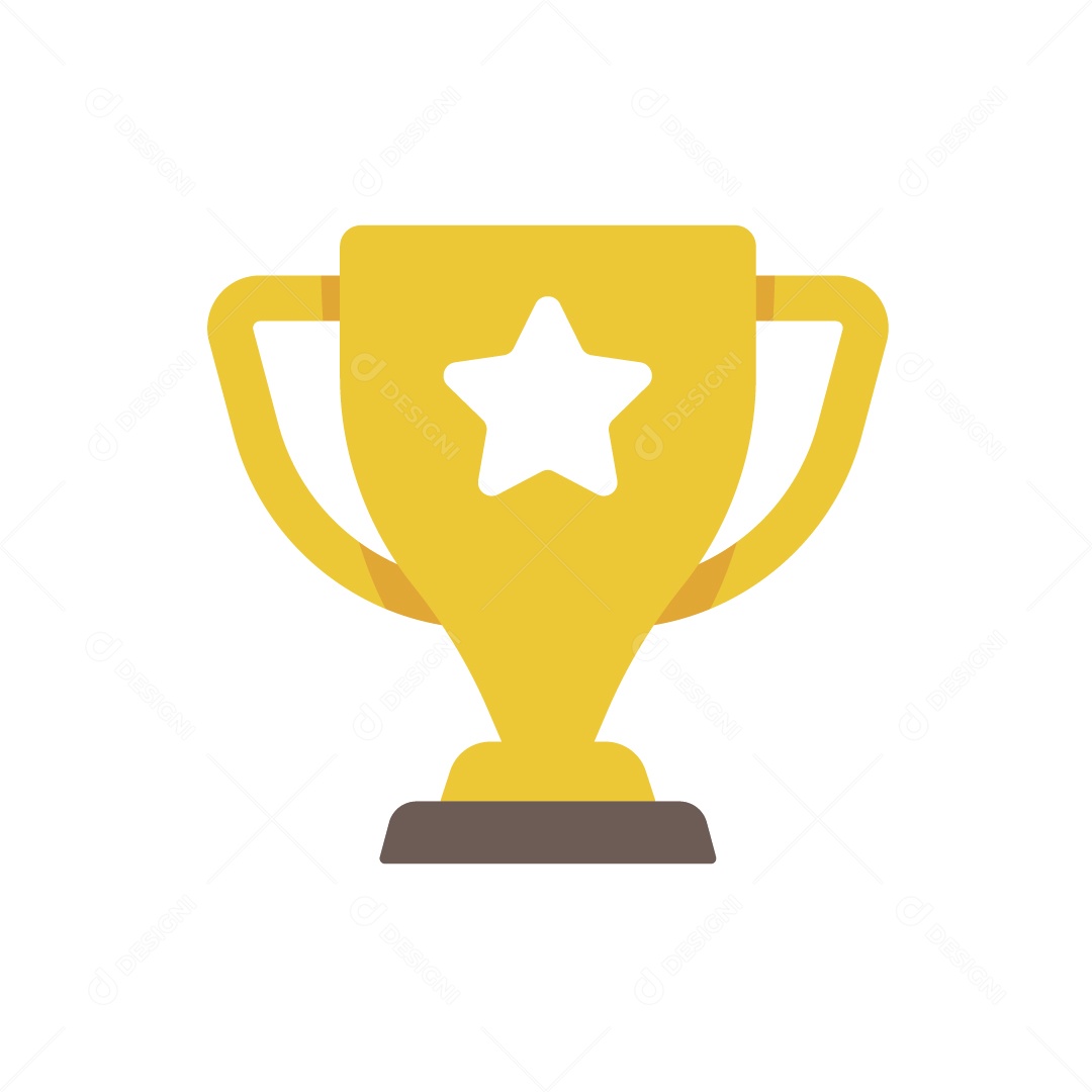 Troféu Dourado para o Vencedor Ilustração Vetor EPS