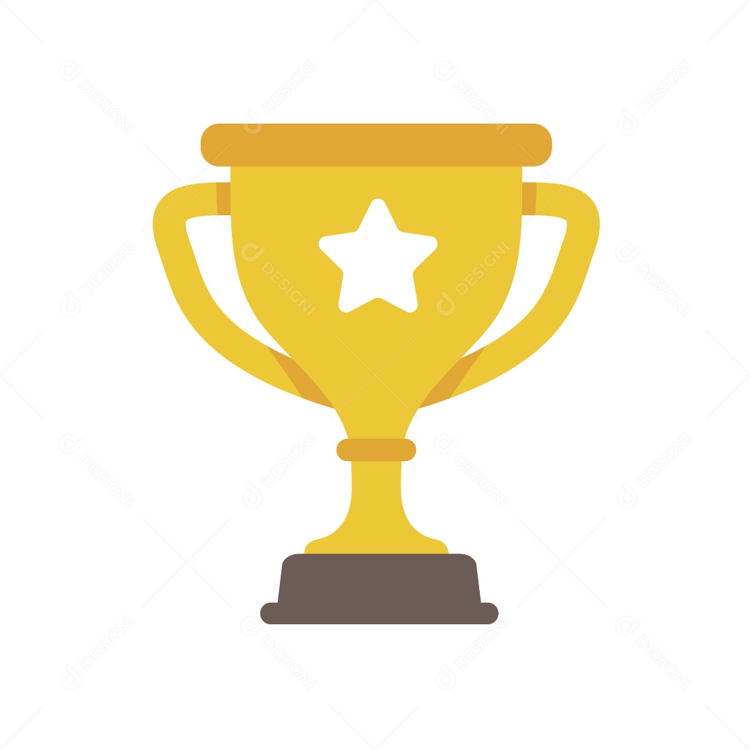 Troféu Dourado para o Vencedor Ilustração Vetor EPS