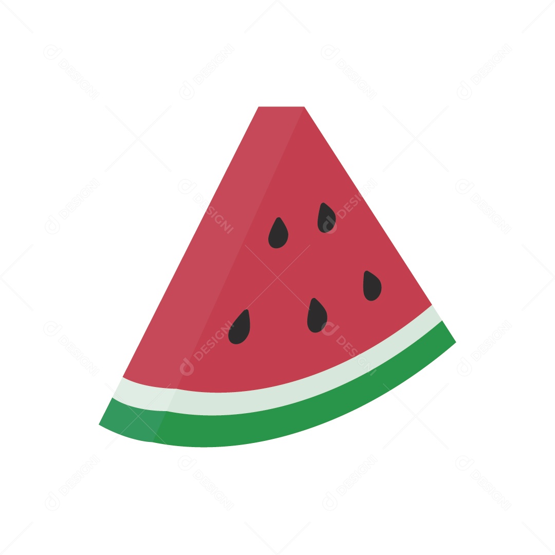 Melancia Cortada Ilustração Vetor EPS