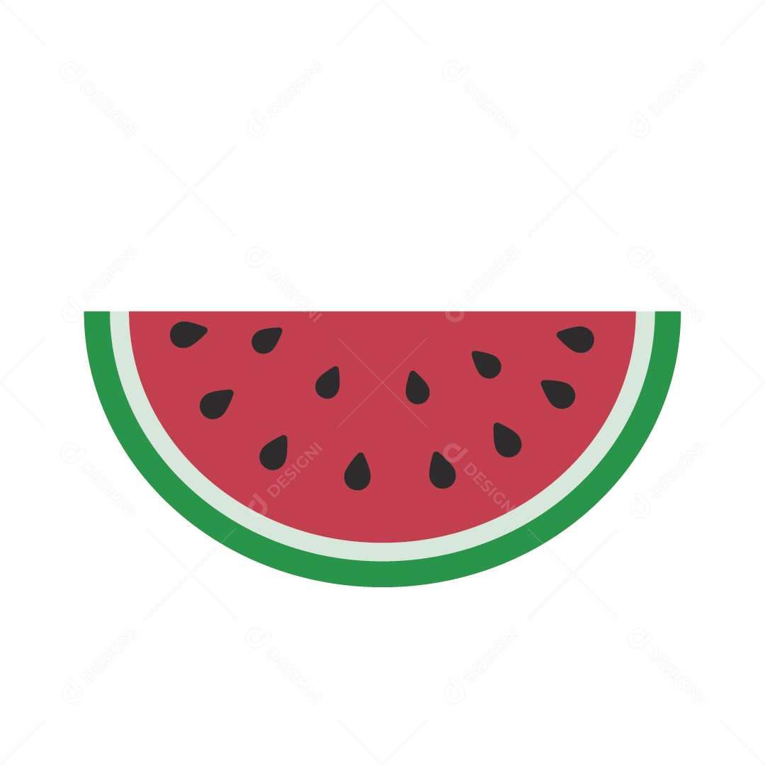 Melancia Cortada Ilustração Vetor EPS