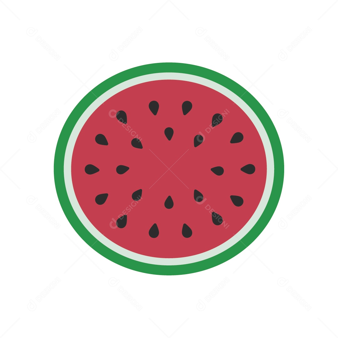 Melancia Partida Ilustração Vetor EPS