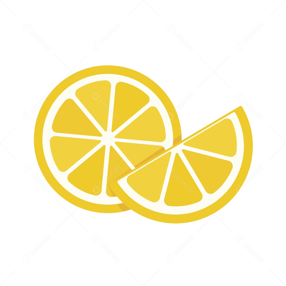 Limão Cortado Ilustração Vetor EPS