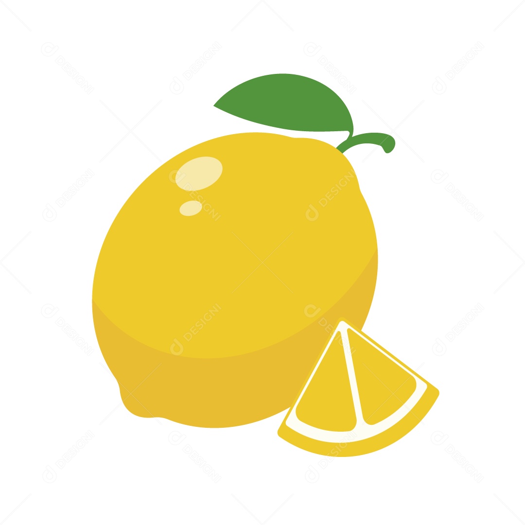 Limão Cortado Ilustração Vetor EPS