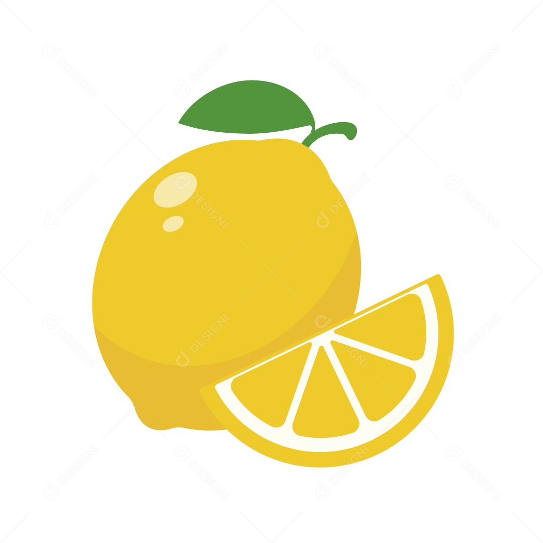 Limão Cortado Ilustração Vetor EPS