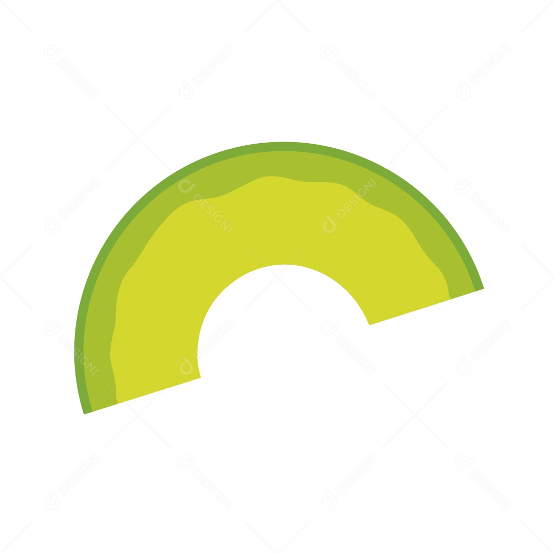Pedaço de Abacate Ilustração Vetor EPS