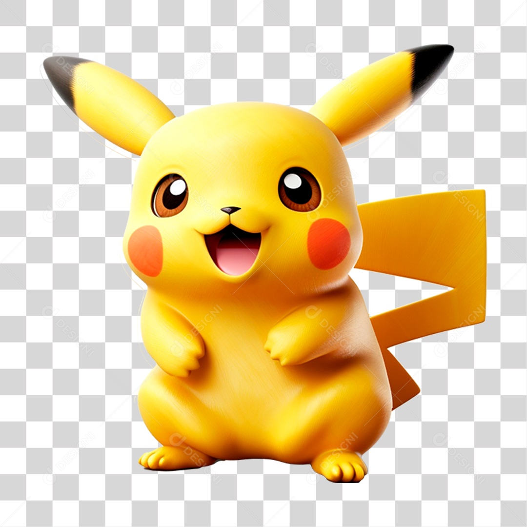 Pikachu Realista Desenho PNG Transparente