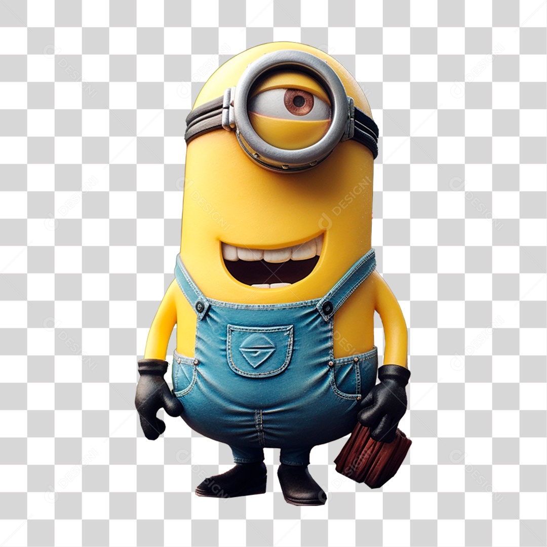 Minion Smile Desenho Animado PNG Transparente