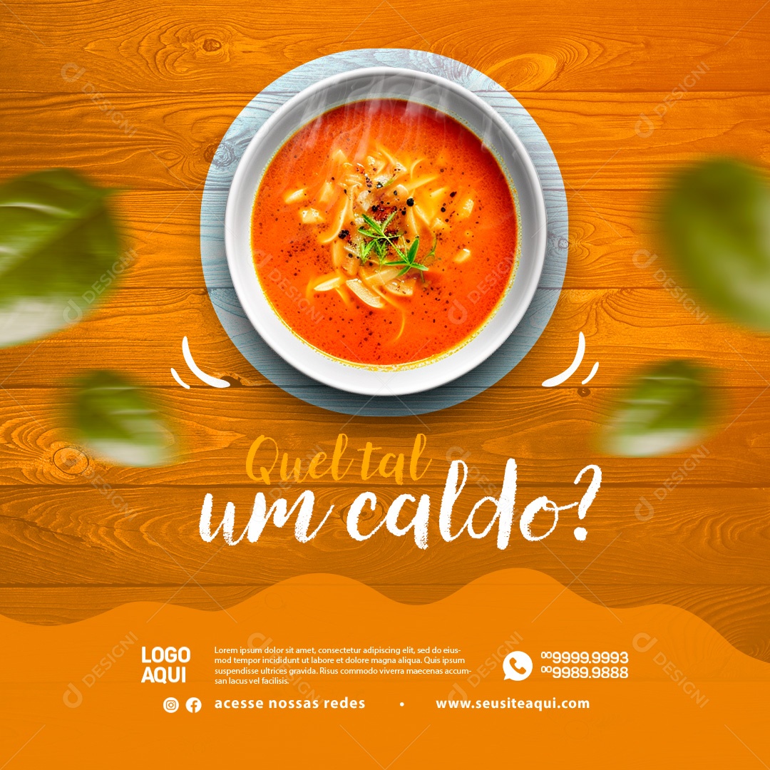 Casa de Caldos Social Media PSD Editável