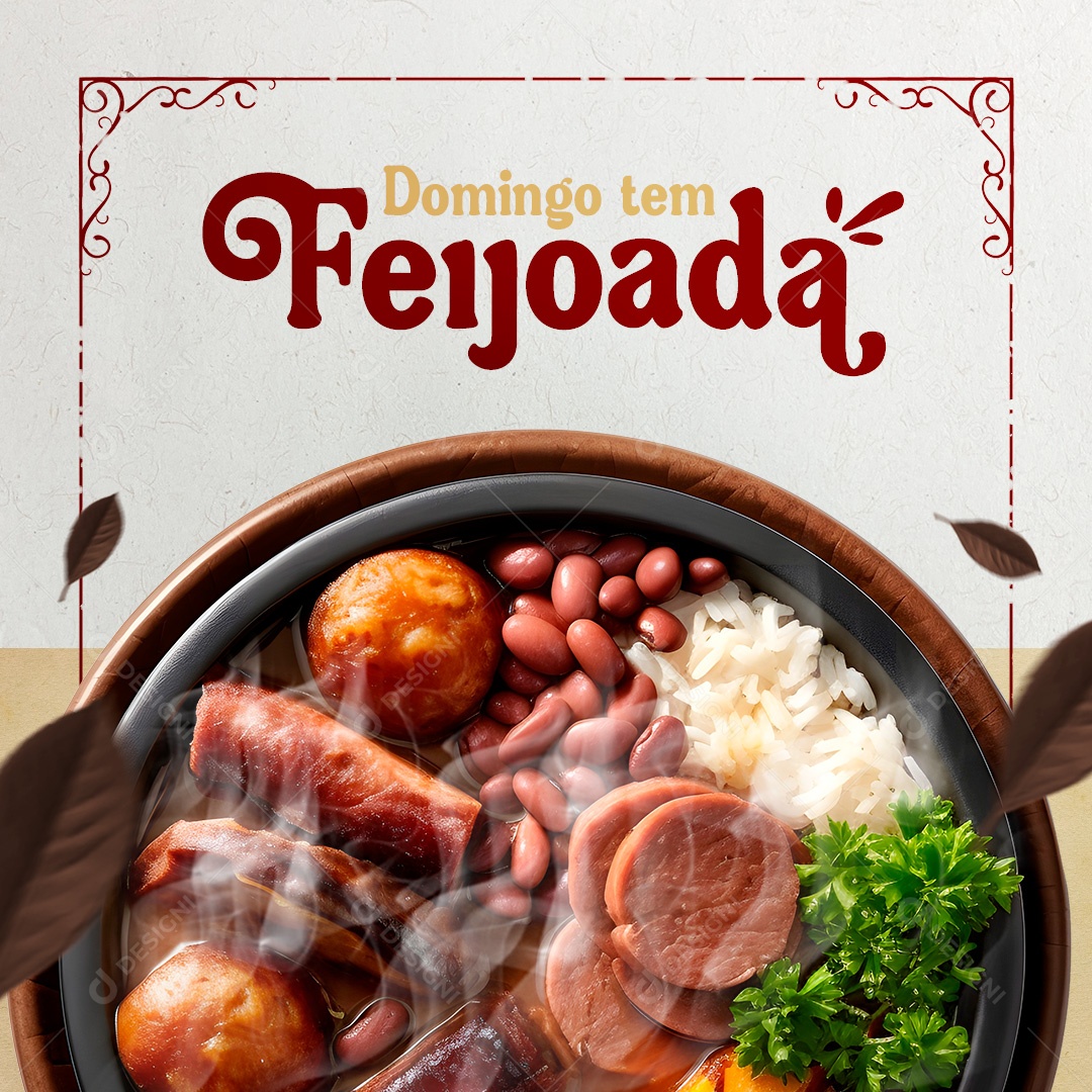 Domingo Tem Feijoada Social Media PSD Editável