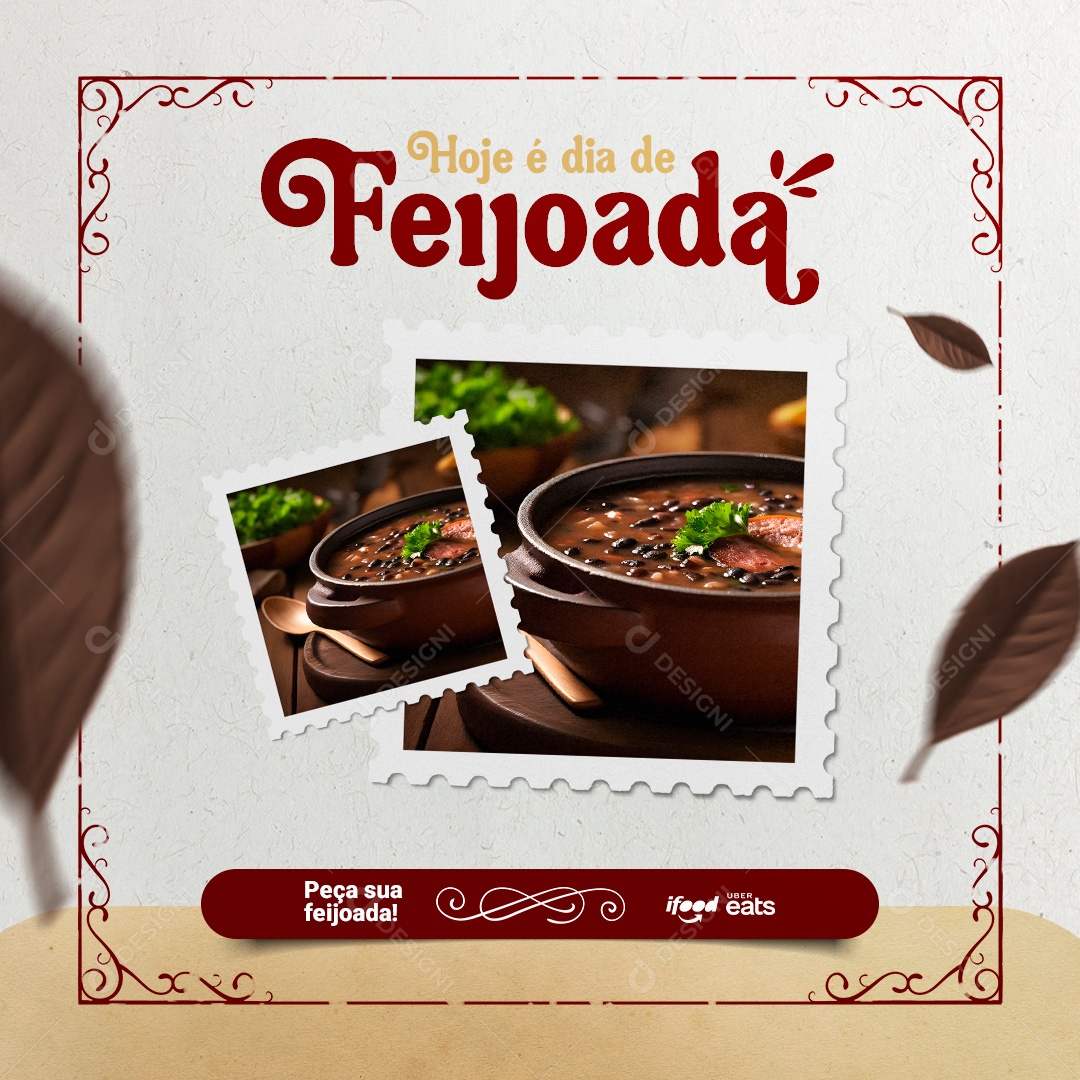 Hoje é Dia de Feijoada Social Media PSD Editável