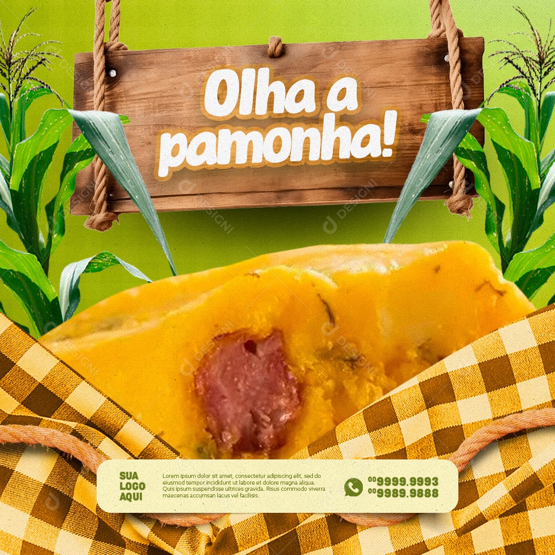 Pamonharia Social Media PSD Editável