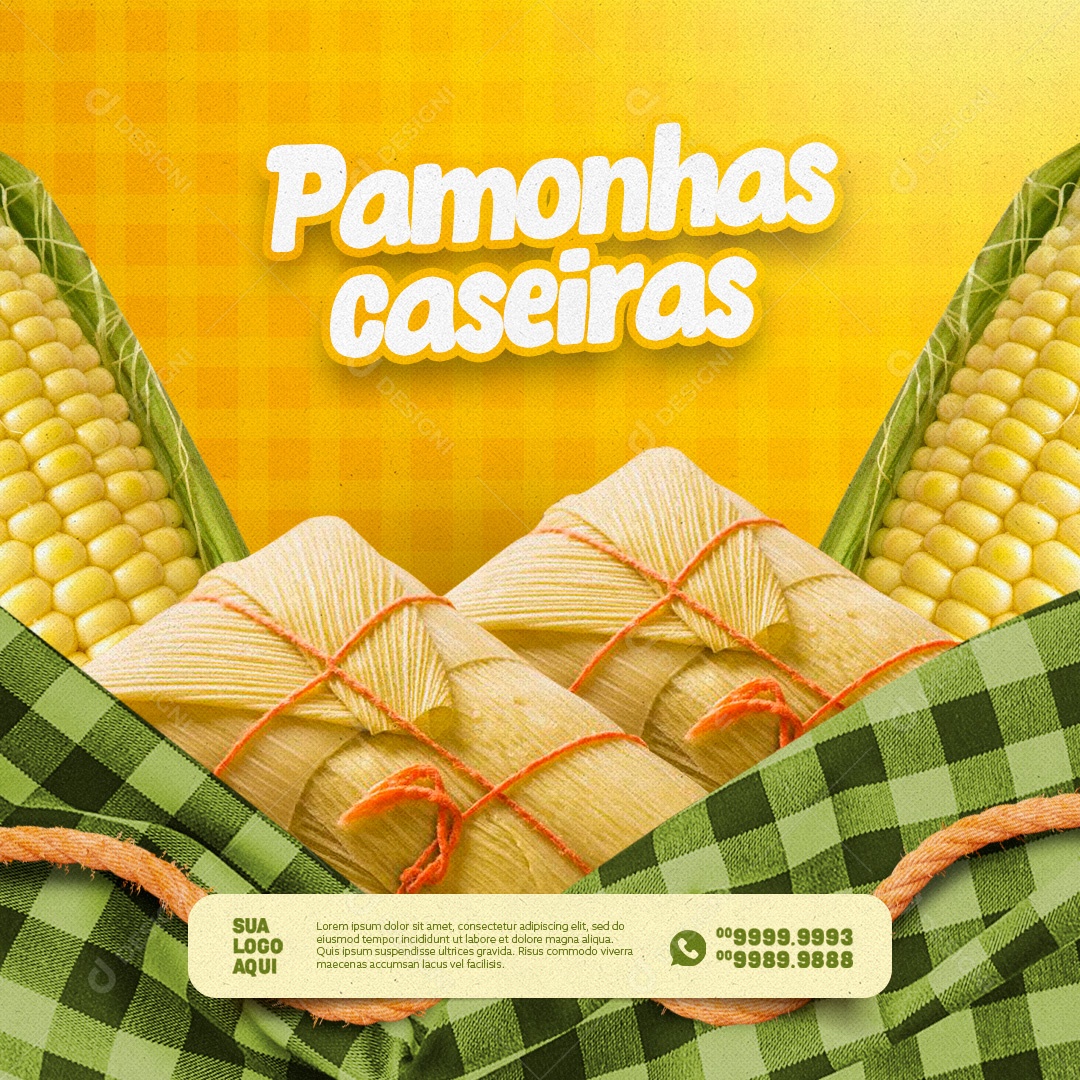 Pamonhas Caseiras Pamonharia Social Media PSD Editável