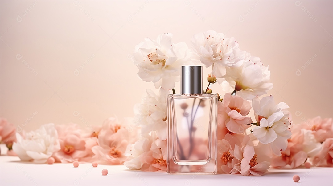 Frasco de perfume sobre uma mesa