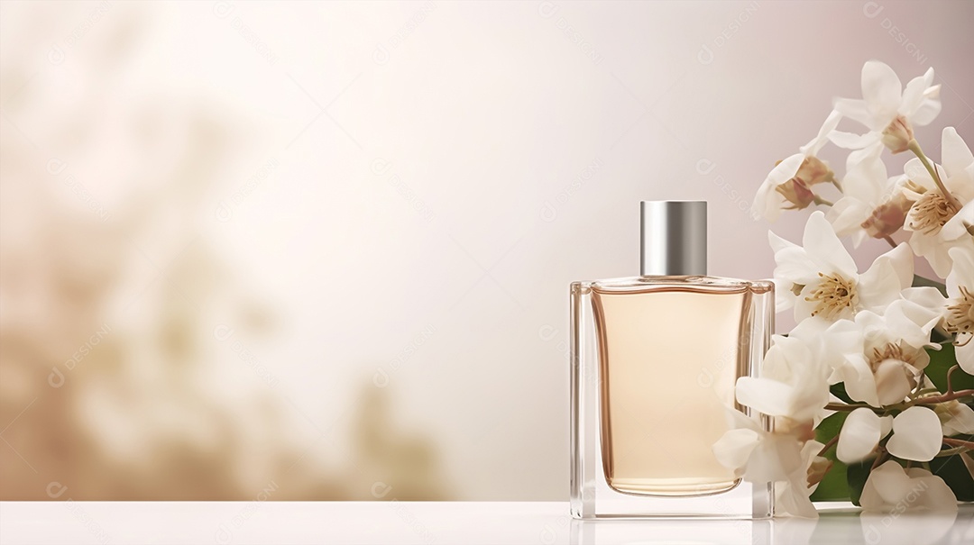 Frasco de perfume sobre uma mesa