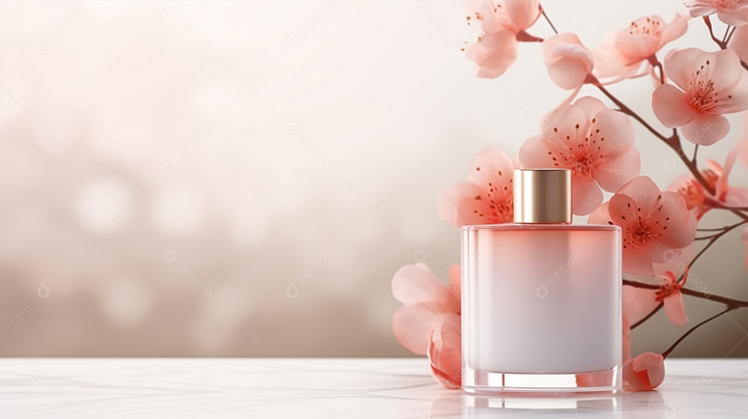 Frasco de perfume sobre uma mesa