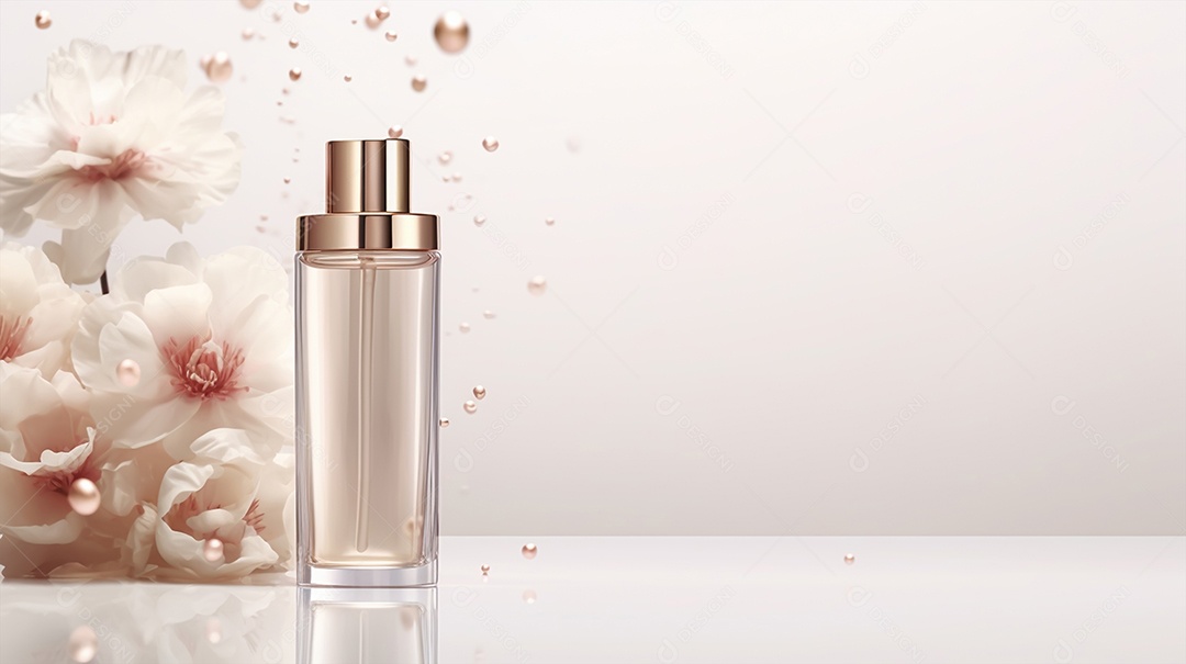 Frasco de perfume sobre uma mesa