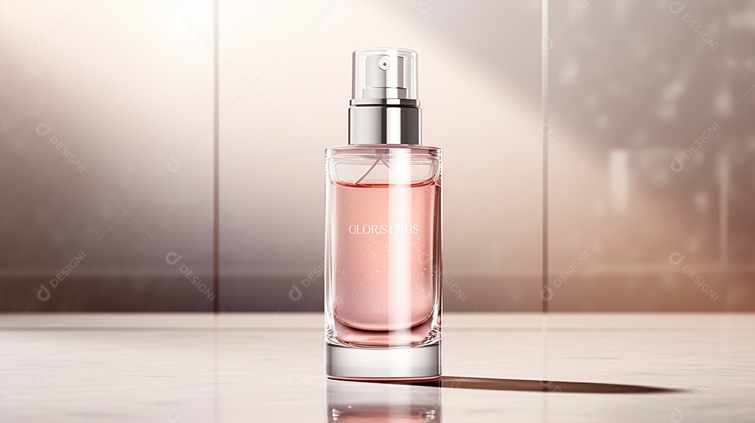 Frasco de perfume sobre uma mesa