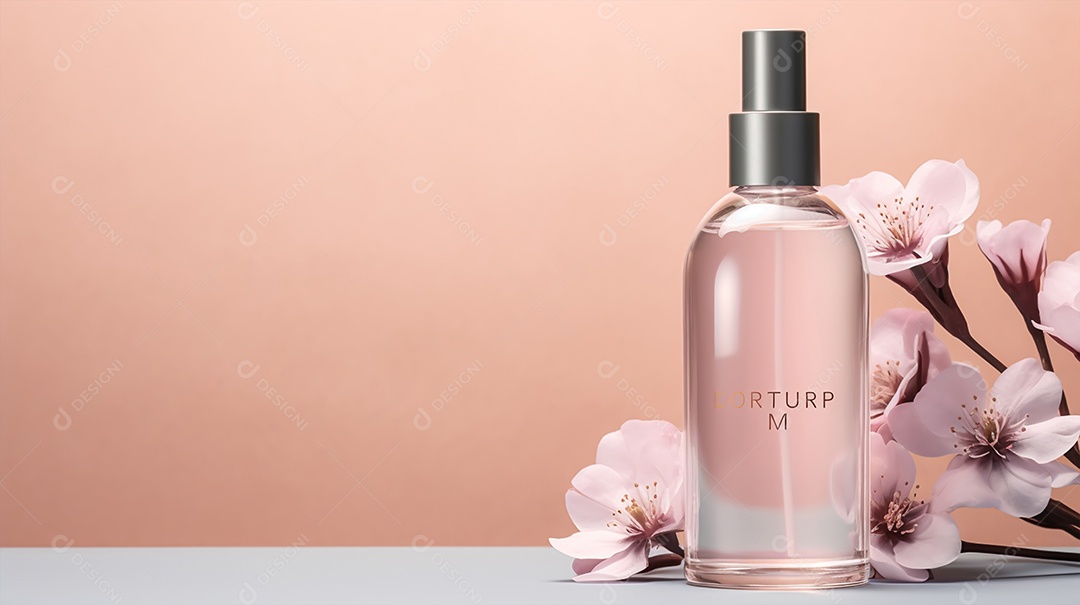 Frasco de perfume sobre uma mesa