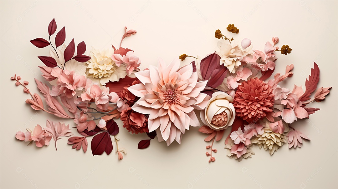 Flores sobre fundo isolado