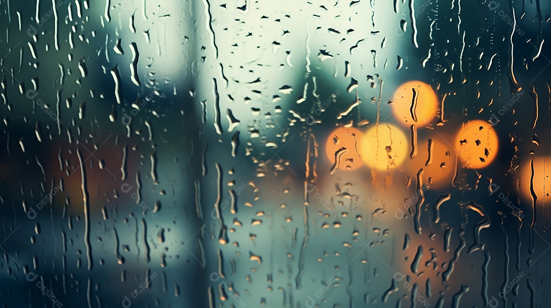 Vidro embaçado com água