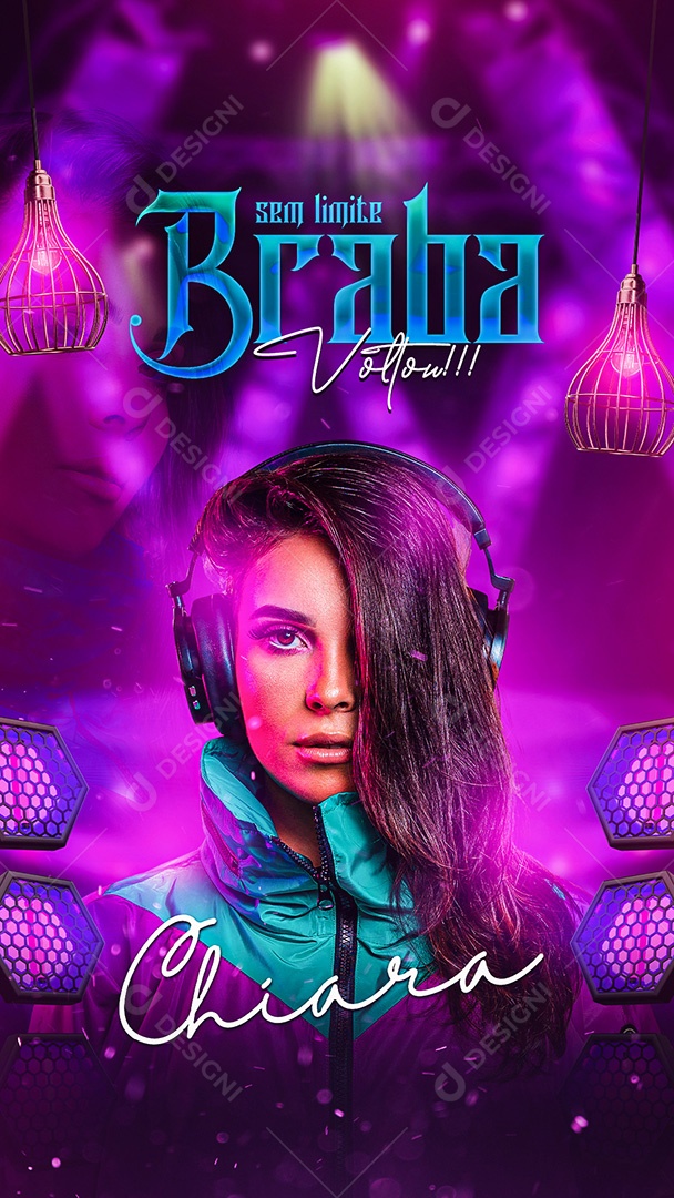 Flyer Sem Limite Chiara Story Social Media PSD Editável