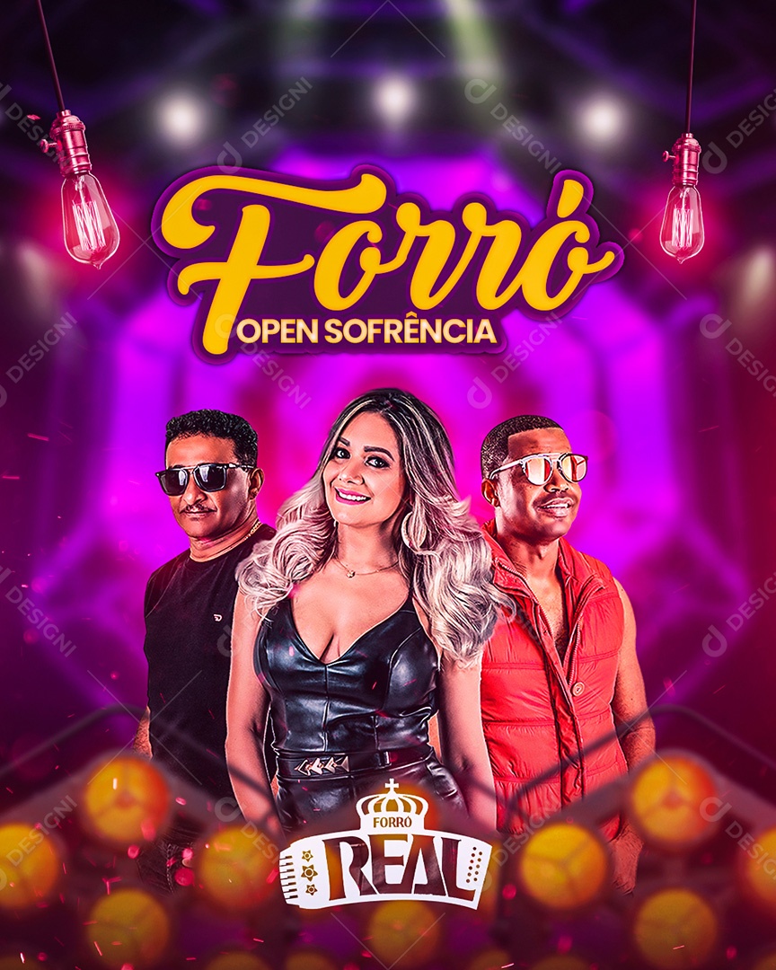 Flyer Forró Open Sofrência Forró Real Social Media PSD Editável