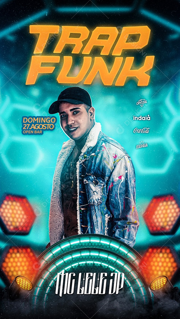 Flyer Show Trap Funk Story Social Media PSD Editável