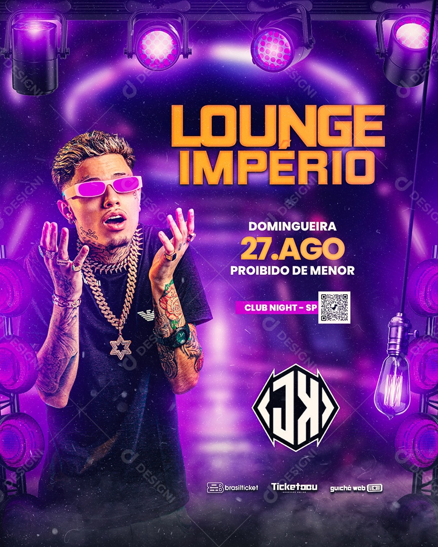 Flyer Lounge Império Social Media PSD Editável