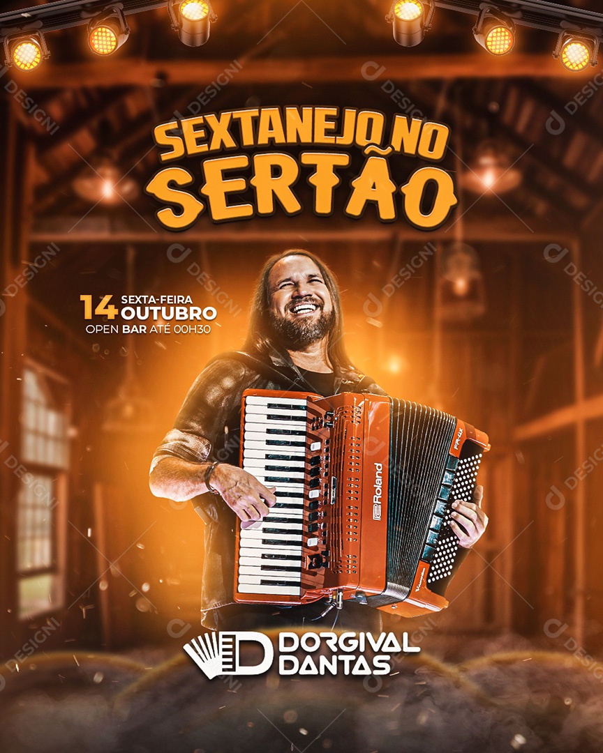 Flyer Show Dorival Dantas Social Media PSD Editável