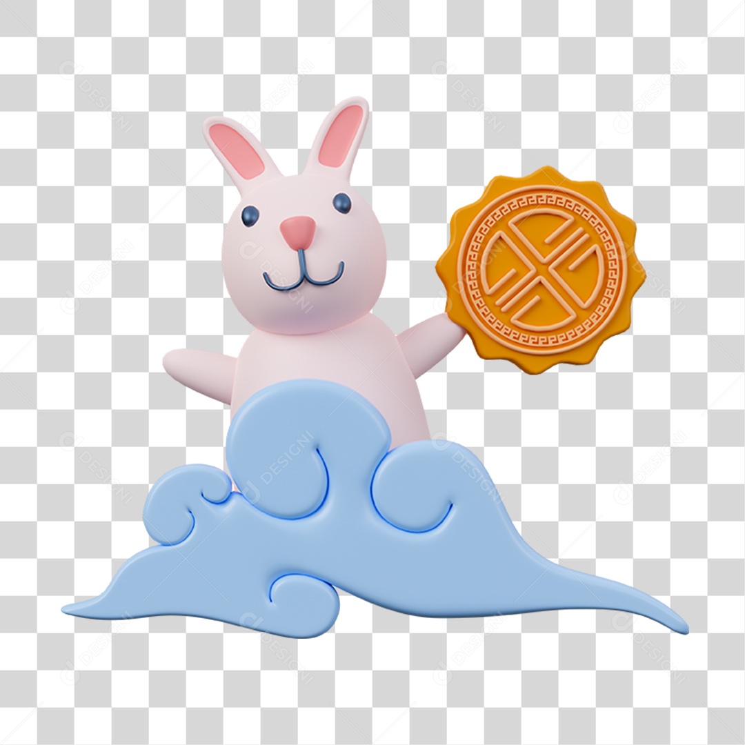 Coelho Desenho Nuvem PNG Transparente