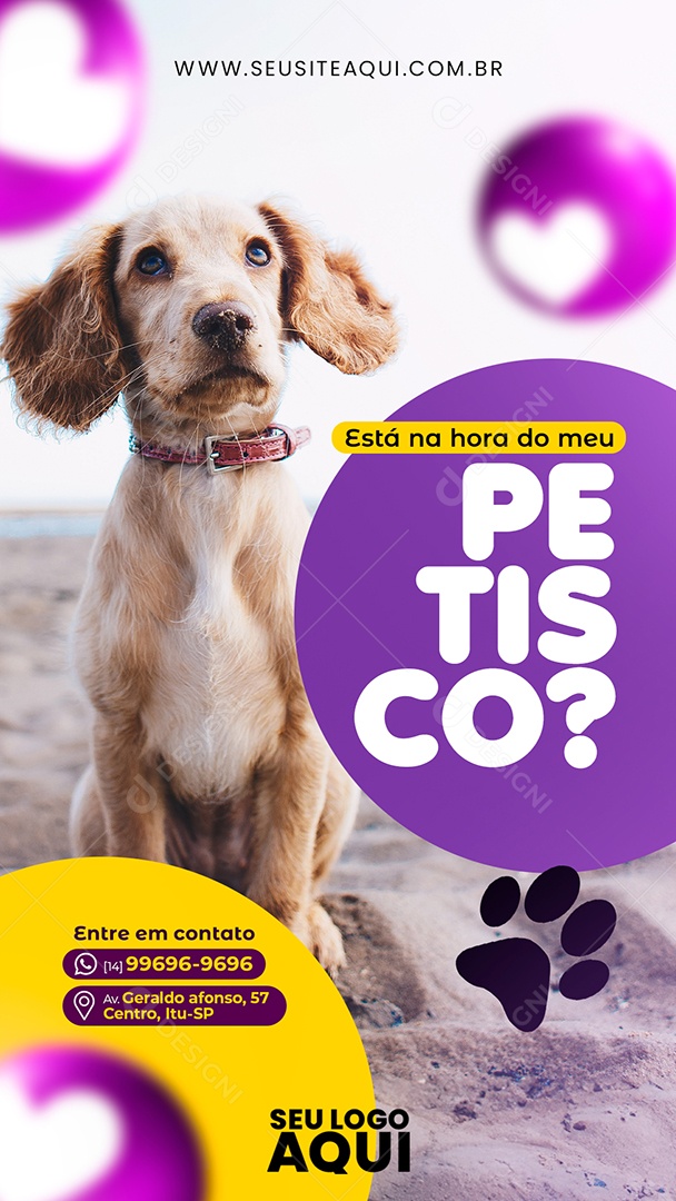 Social Media Está Na Hora Do Meu Petisco PSD Editável