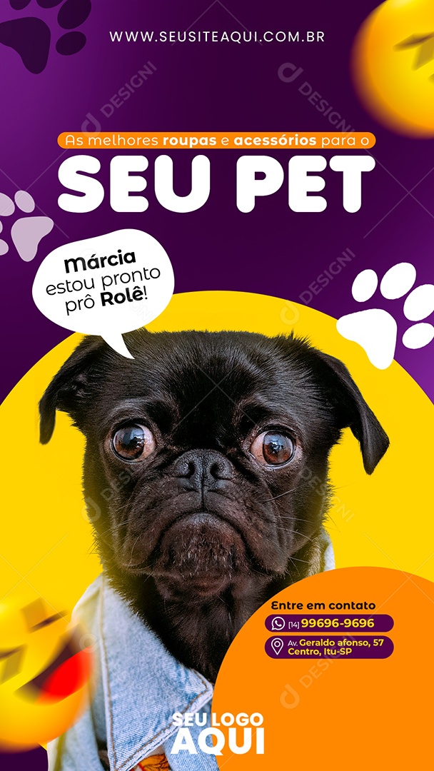 Social Media Acessórios Para Seu Pet PSD Editável