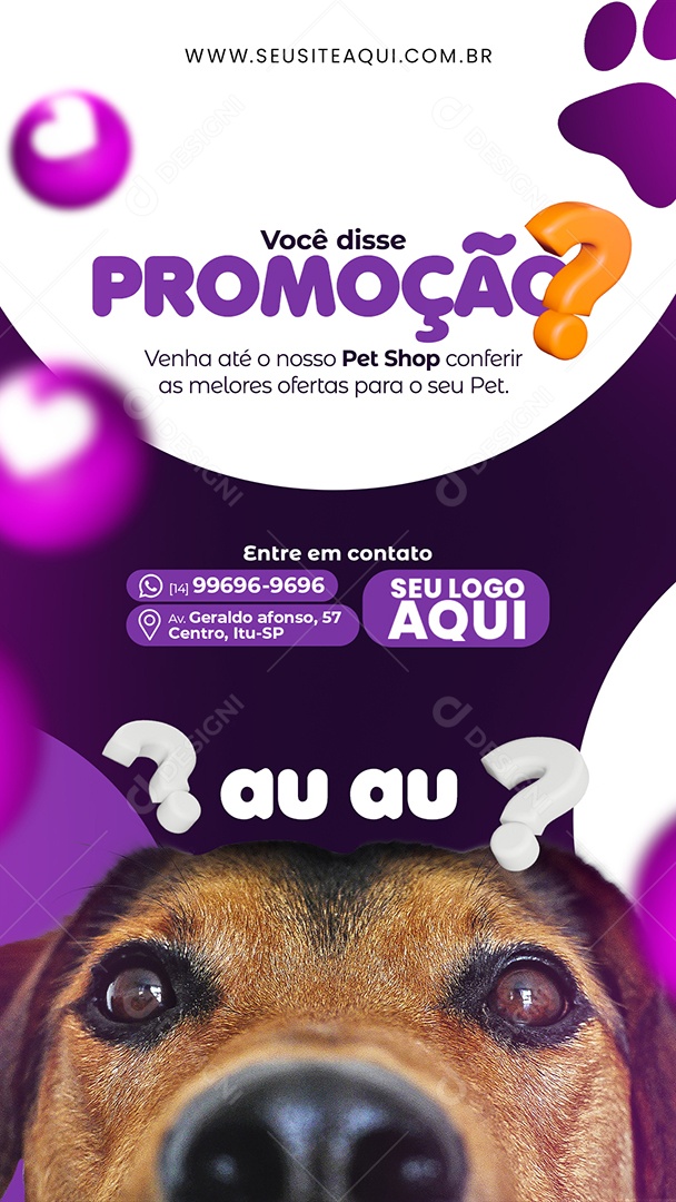Story Você Disse Promoção Pet Shop Social Media PSD Editável