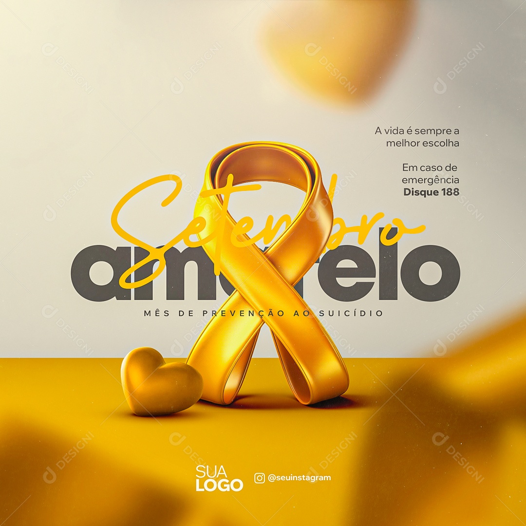 Setembro Amarelo Social Media PSD Editável