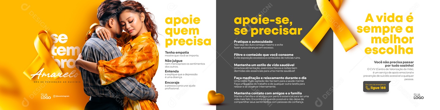 Setembro Amarelo Social Media PSD Editável