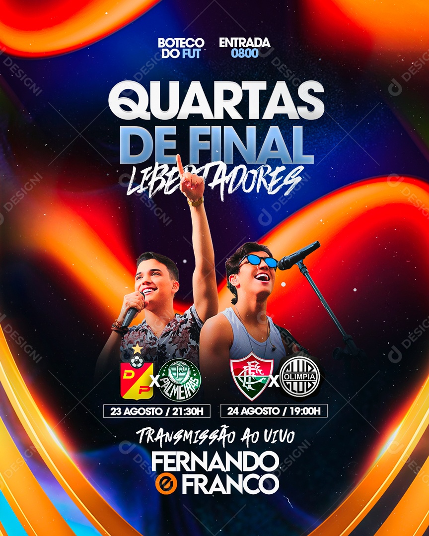 Flyer Quartas de Final Libertadores Social Media PSD Editável