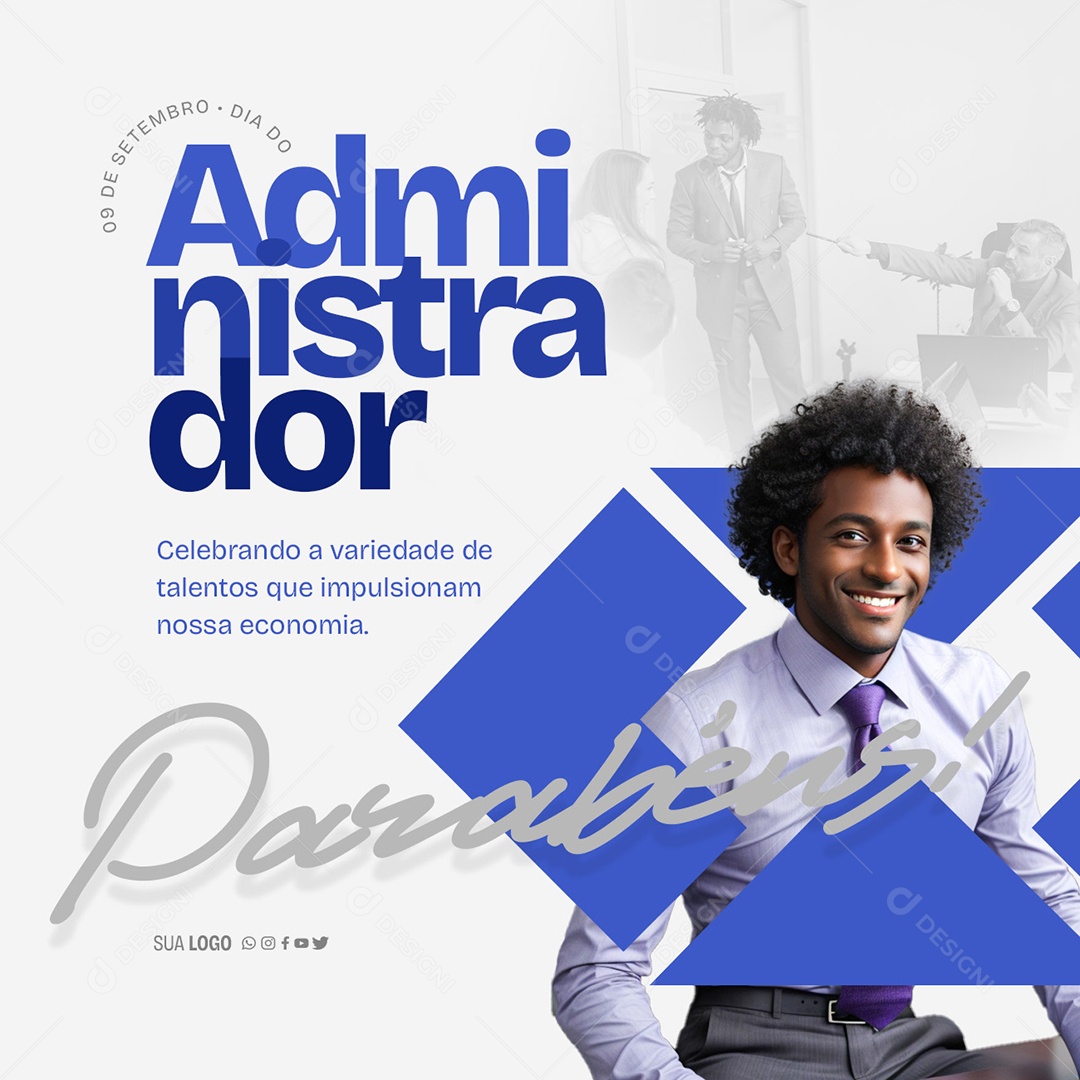 Impulsionam Nossa Economia Dia Do Administrador Social Media PSD Editável