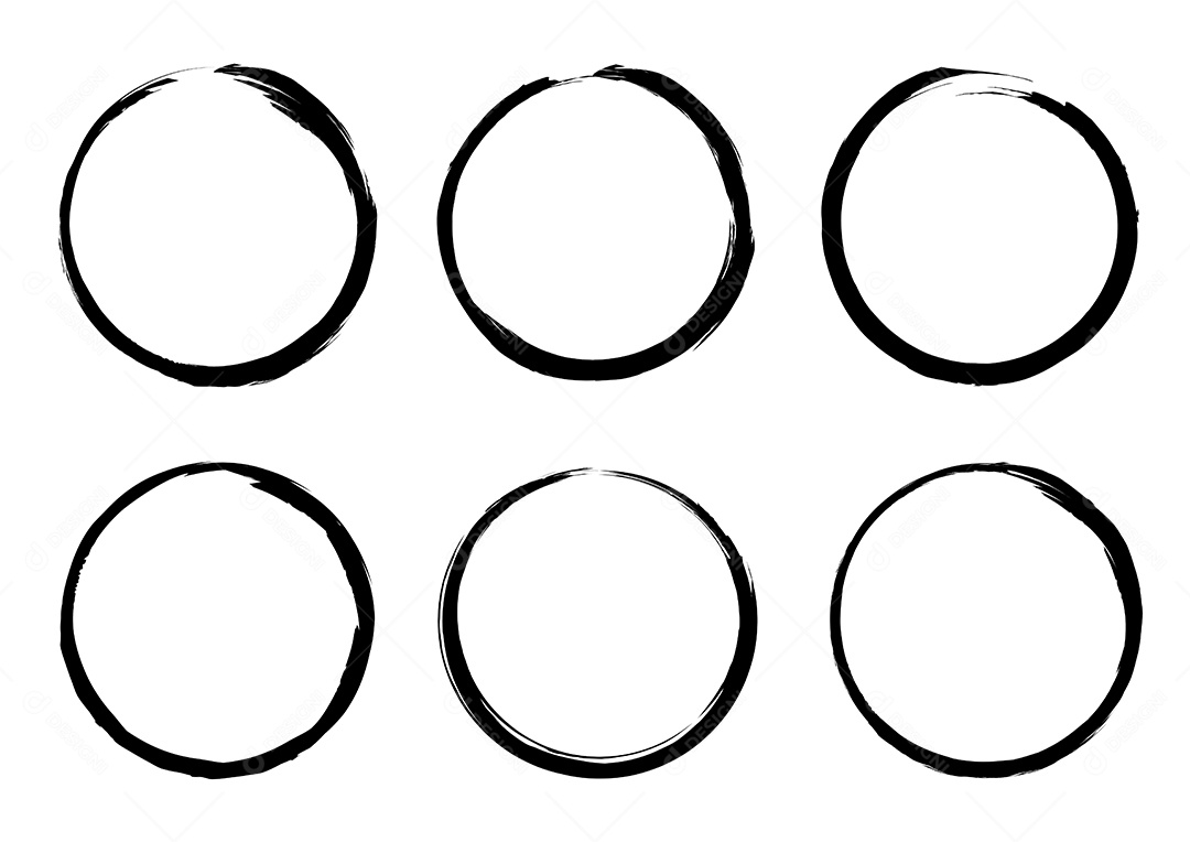 Conjuntos de Círculos de Tinta Vetor EPS