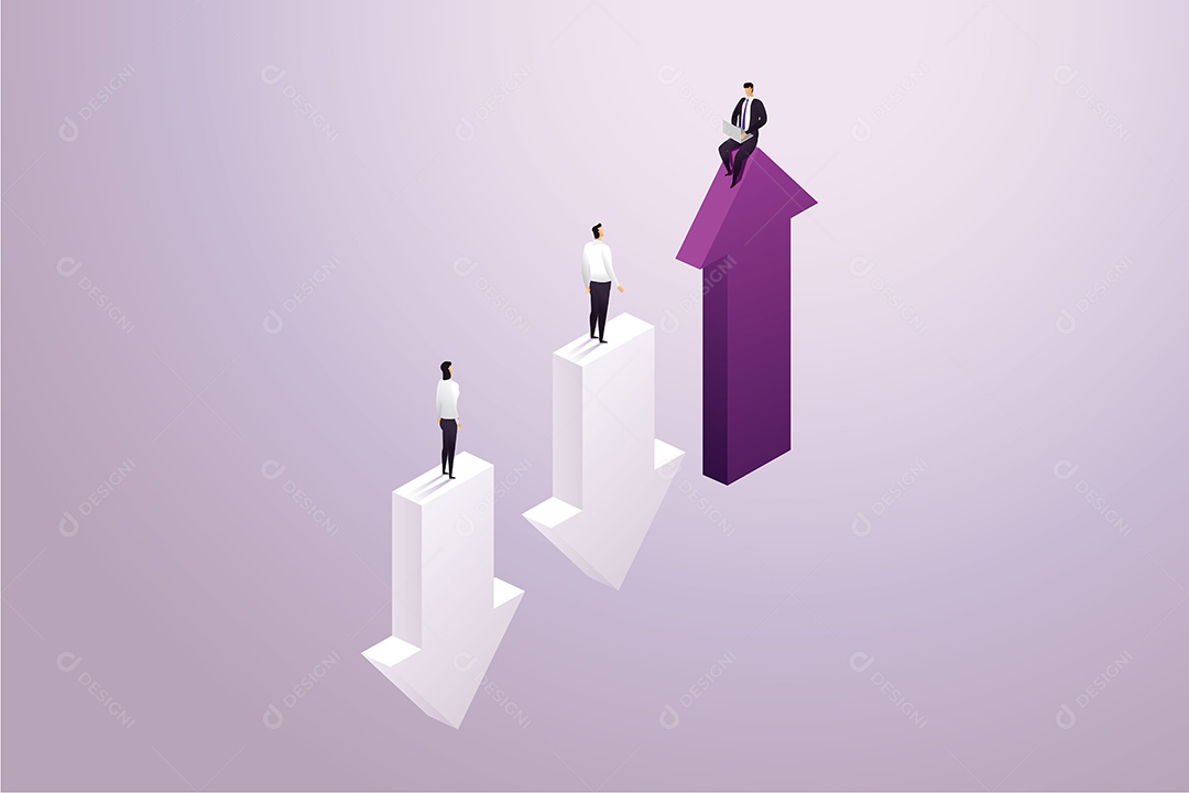 A Ascensão e Queda dos Indicadores de Negócios Diferentes Visões dos Investidores Volatilidade do Investimento Financeiro Vetor EPS