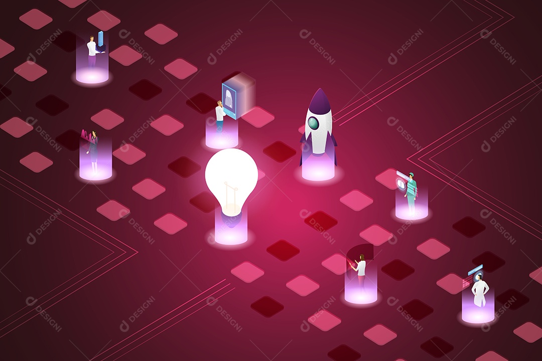 Tecnologia de Realidade Virtual Ilimitada para Futuros Usuários e Dispositivos Digitais Vetor EPS